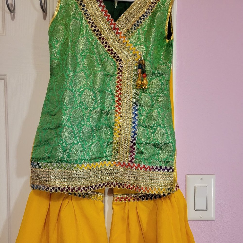 Indian Pakistani girls outfit with bracelets